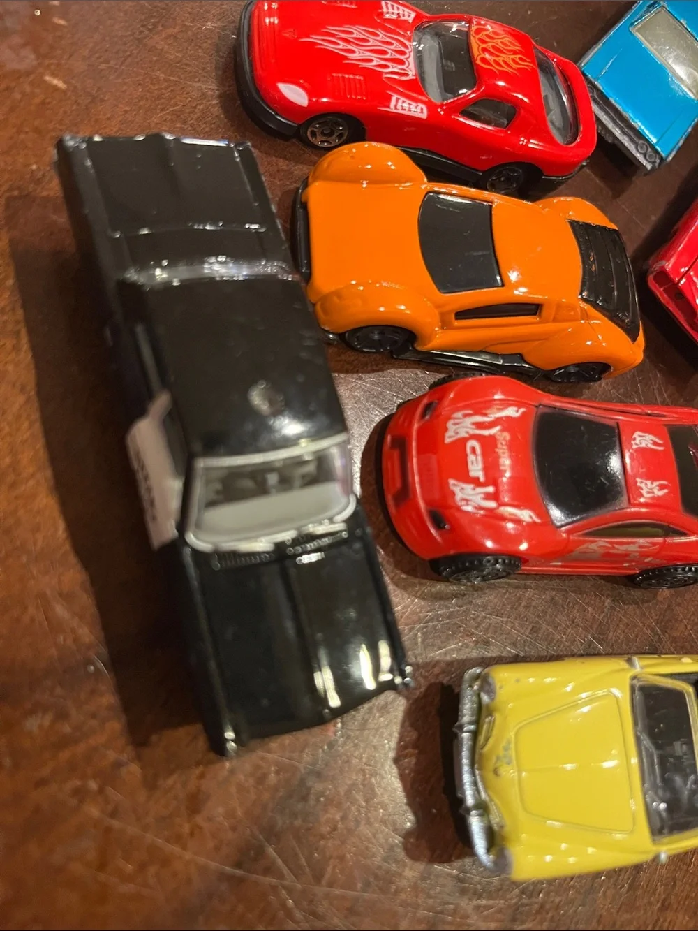 Assorted Kids Toy Car Set – Red, Orange, Blue, Yellow, Black, Silver